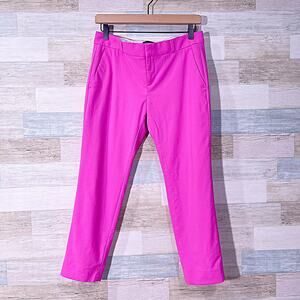 BANANA REPUBLIC Stretch Wool Avery Straight Ankle Pants Pink Womens 2P 2 Petite